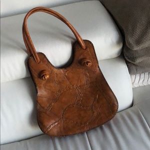 Vintage TN brown leather purse
